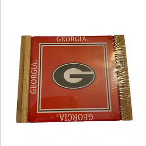 NWT Georgia Bulldawg Coaster Set with Caddy